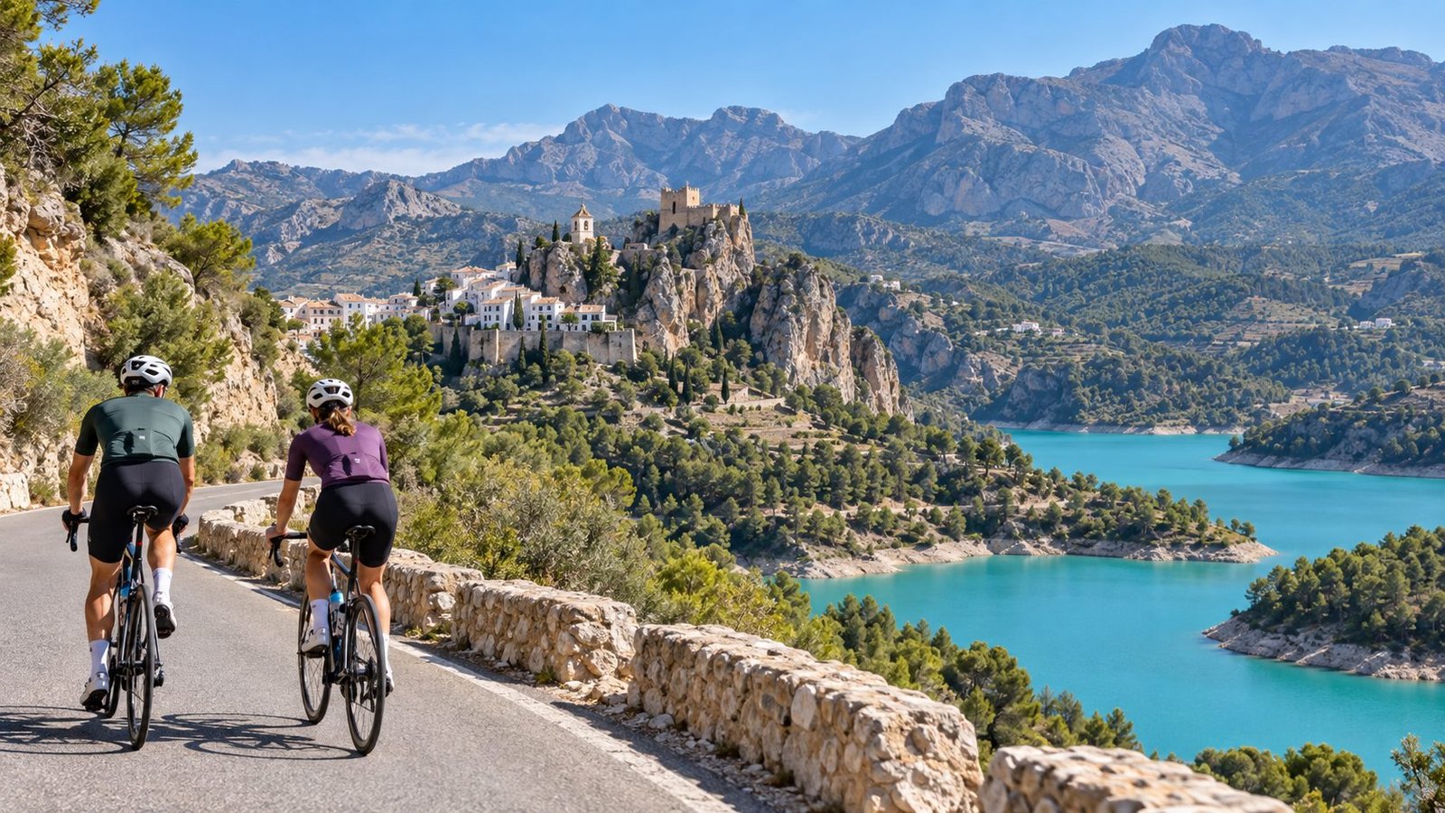 Ruta ciclista con vistas a Guadalest